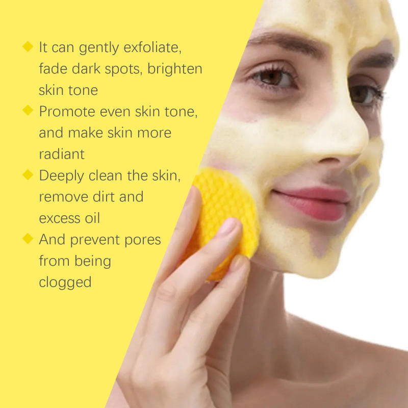 Description Picture 6 of itemTurmeric Kojic Acid Cleansing Pads Exfoliating Pads Removing Dead Skin Shrink Pores Smooth Brightening Skin Face Cleansing