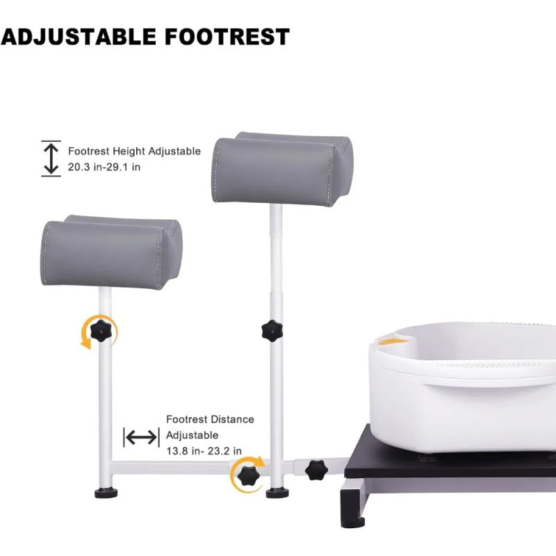 Description Picture 5 of itemReclining Pedicure Chair No Plumbing with Foot Massage Basin, Hydraulic Adjustable Pedicure Chair, 360° Rotation Beauty Spa