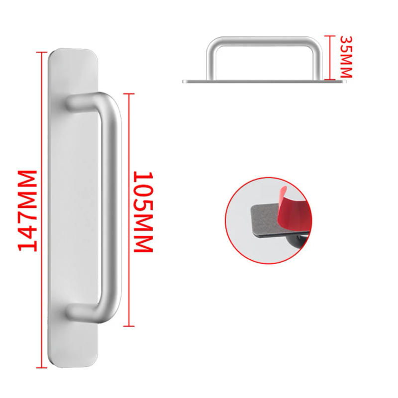 Description Picture 4 of itemBarn Door Pull Push Plate Heavy Duty Gate Handle Sliding Wood Door Handle Furniture Hardware Cabinet Cupboard 31/33/35mm