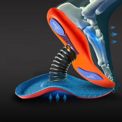 New Sport Orthopedic Insoles for Feet Men and Women, Breathable, Shock Absorption,Shoes Insole for Running,Basketball Care,EVA