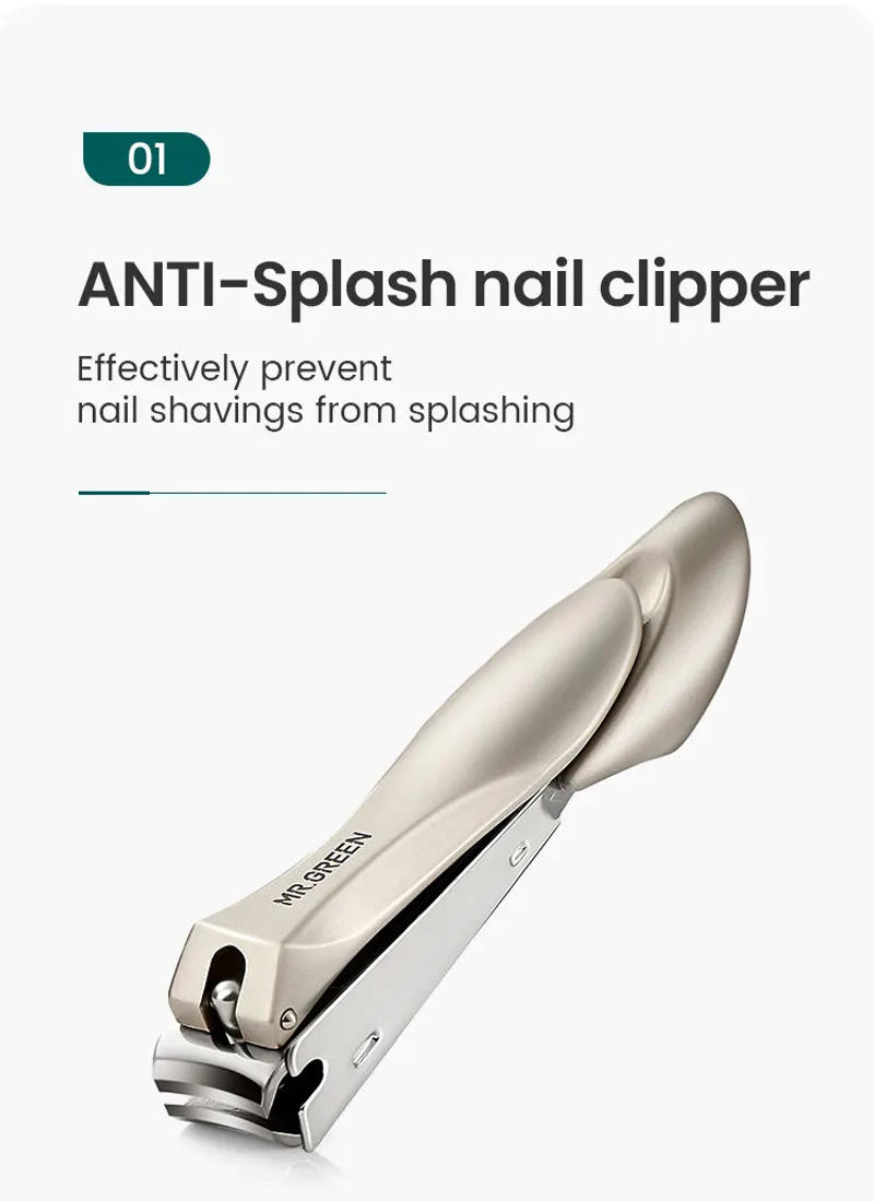 Description Picture 6 of itemMR.GREEN Manicure Set With Leather Case 7 in 1 Professional Foot And Face Care Tool Kits Stainless Steel Nail Clipper Sets Gift