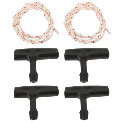 2 Sets Rope Puller Drawstring Door Knobs Snowmobile Cord Garage Pulls Plastic Attic Ladder Parts