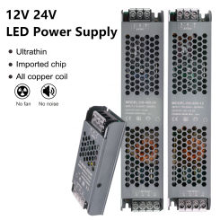 DC 12V 24V LED Power Supply AC176-264V Mute Lighting Transformers  60W 100W 200W 300W 400W Power Adapter Driver For LED Strip