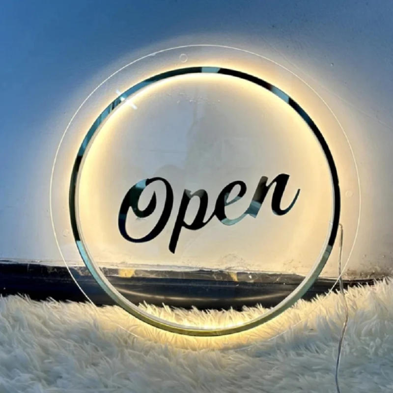 Description Picture 2 of itemBusiness Neon Lights Logo Sign Acrylic Led Open sign for business open sign for door open open sign led for salon sign