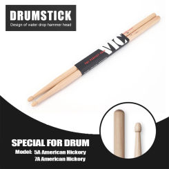 2Pcs Drum Sticks Consistent Weight and Pitch Mallets Jazz Drum Sticks American Hickory Drumsticks for Acoustic/Electronic Drums