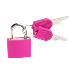 8pcs Cabinet Lock with 2 Keys Colorful Travel Suitcase Padlock Lock Zinc Alloy Plastic Case Drawer Luggage Padlock for Dormitory