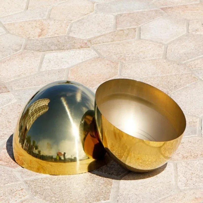 Description Picture 5 of itemDia 19-300mm 304 Stainless Steel Hollow Ball Golden 1.0mm Titanium Gold Metal Hollow Ball Golden Mirror Surface Decorative Ball