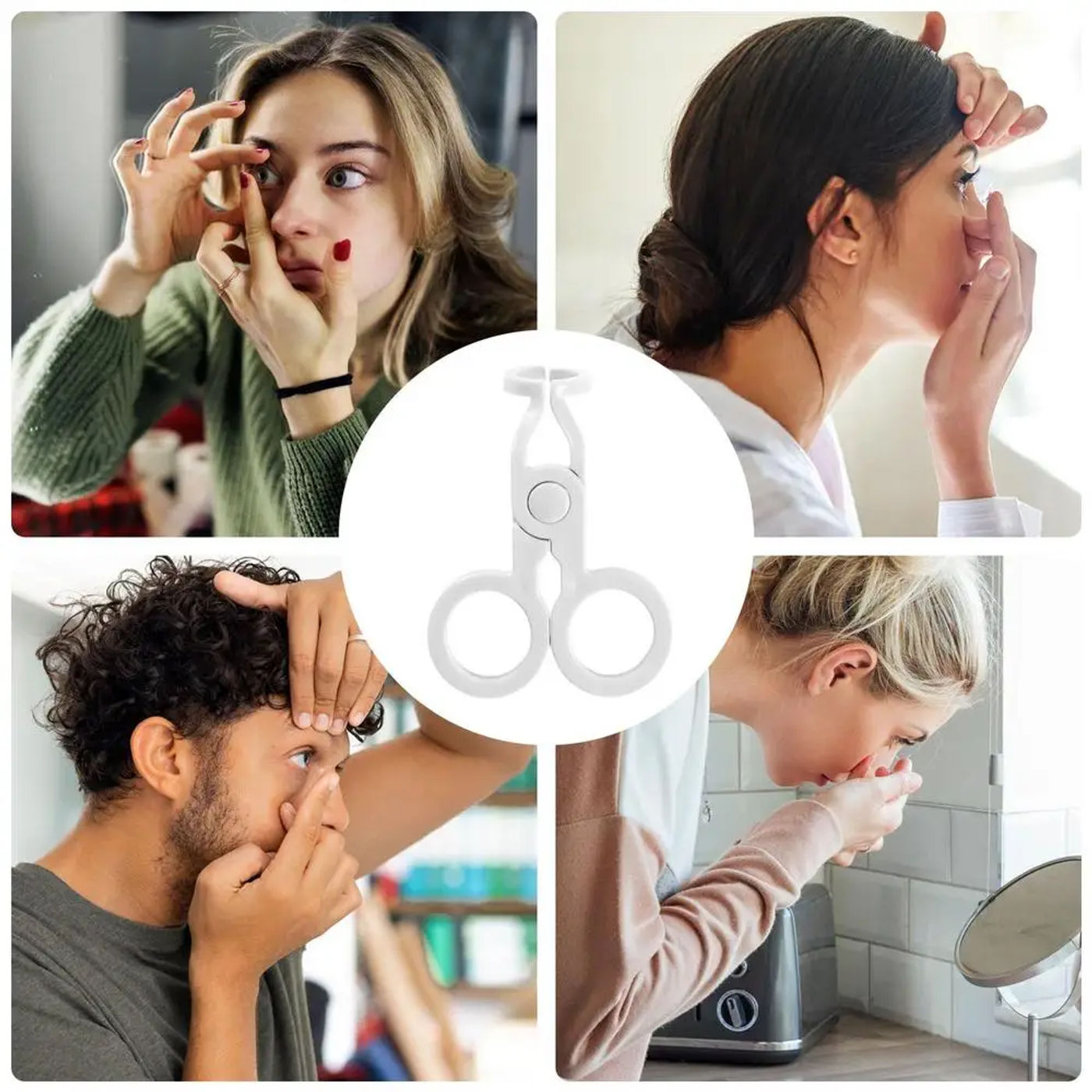 Description Picture 3 of itemContact Lens Eyelid Stretcher Spread Out Eyelids For Beginners Scissor Shaped Contact Lens Wearing Auxiliary Tools Accessories