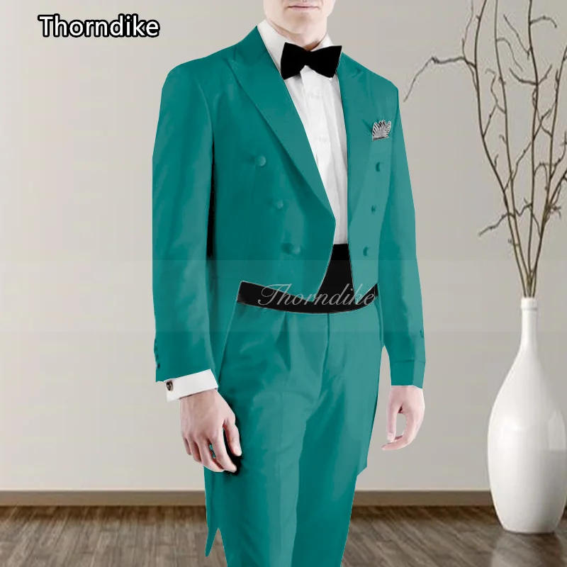 Description Picture 4 of itemThorndike 2023 Tailor Made Light Pink Men Suit Slim Fit Groom Bridegroom For Male Costume Marriage Homme Tuxedos 2 Pcs Blazer