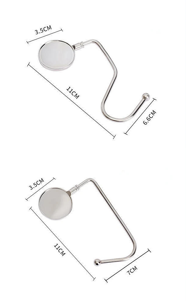 Description Picture 2 of itemPortable Folding Bag Hook Hanger Purse Handbag Holders Foldable Table Hook Women Handbag Organizer Office Desk Side Hook