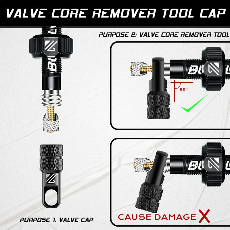 Description Picture 5 of itemBUCKLOS Bicycle Tubeless Valve 40/44/55/60/80/100MM Bike Valve Cap Bicycle Valves Adapter F/V To A/V Road Bike Presta Valves