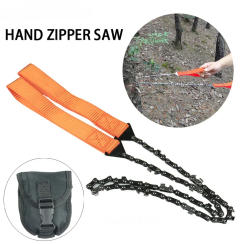 New Outdoor Portable Survival Chain Saw Hand Chain Saw 65 Manganese Steel Wood Cutting Chain Saw Emergency Camping Hiking Tools