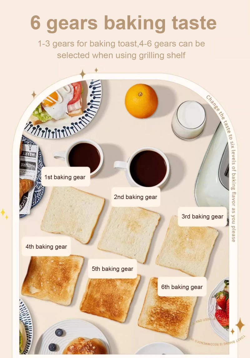 Description Picture 4 of itemDMWD Household Toaster Electric Baking Bread Maker Stainless Steel Automatic Breakfast Machine Toast Heater Sandwich Grill Oven