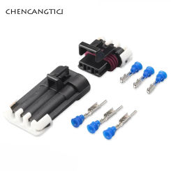 1 Set 3 Pin Delphi Black Auto Cable Connector Car Metri-Pack Temperature Male Female Wire Sensor Plug 12129615 12110293