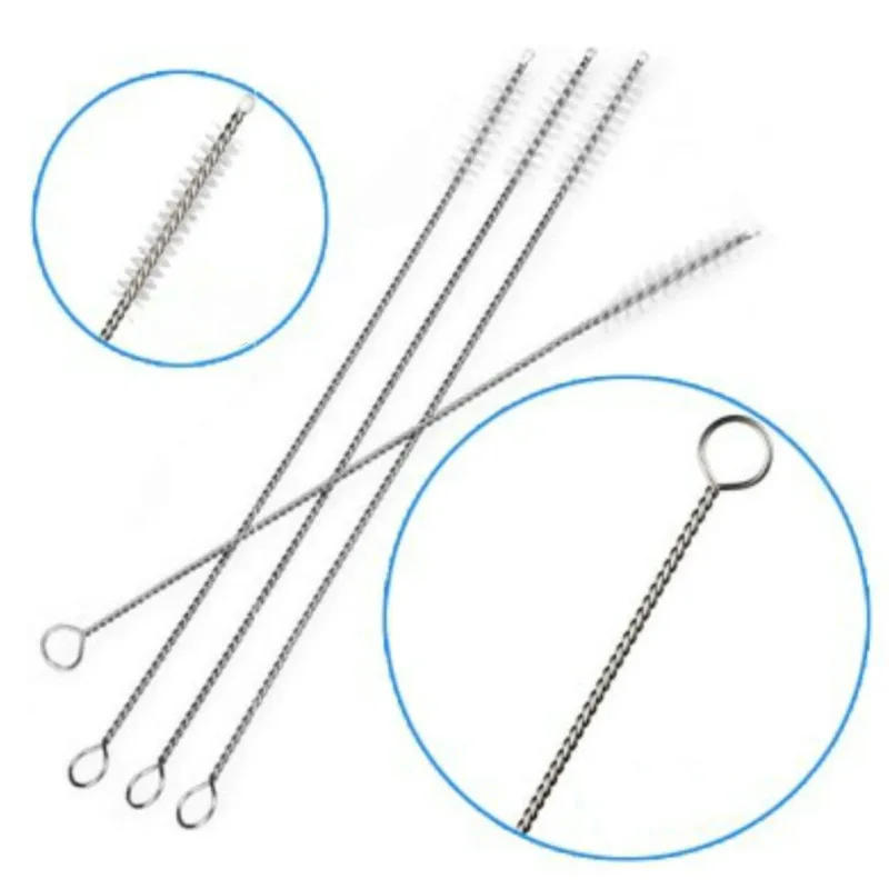 Description Picture 2 of item1/5/10PC Stainless Soft Hair Suction Glass Tube Cleaner Brushes Tools Fish Tank Straw Bottle Cleaning Brush Fish Tank Pipe Brush