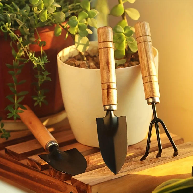 Description Picture 3 of itemGarden Tool Set Mini Gardening Kit with Rake Trowel and Shovel for Succulent Plants and Soil Cultivation
