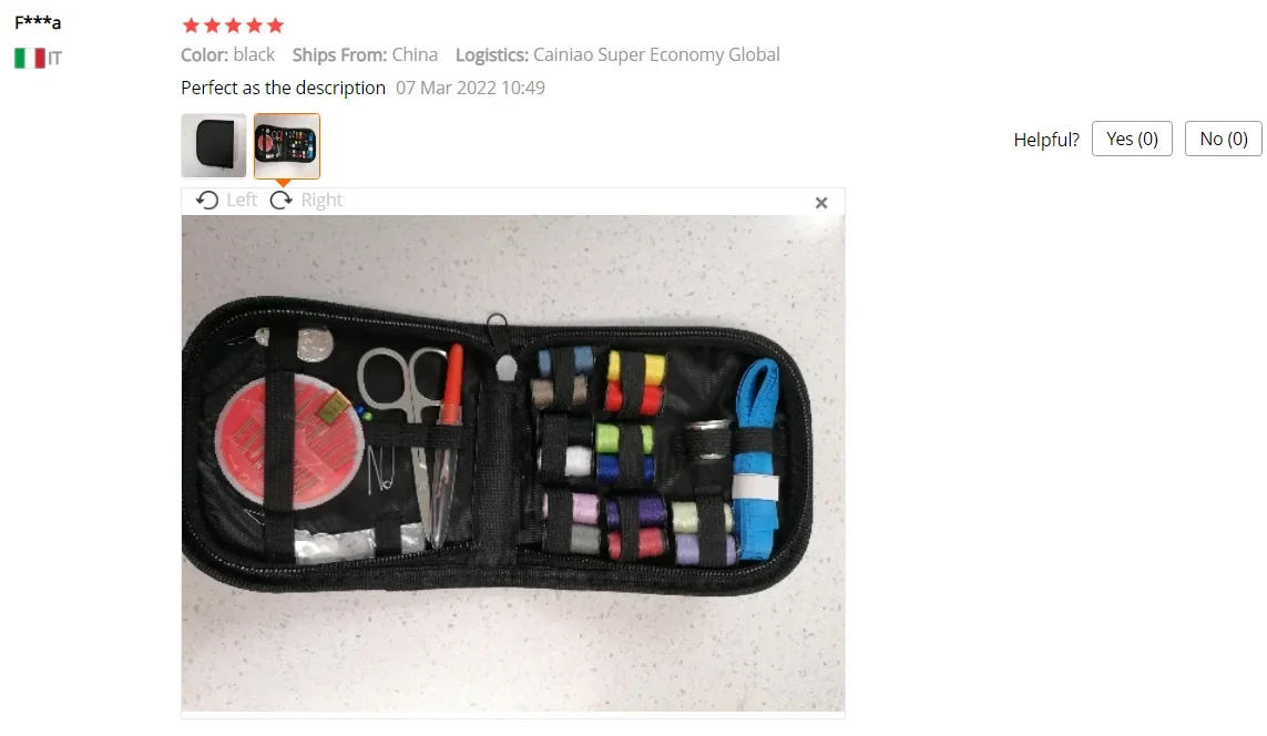 Description Picture 4 of item1 Set Portable Household Sewing Kit Box DIY Embroidery Handwork Tool Needles Thread Scissor Set Home Supplies Travel Accessories