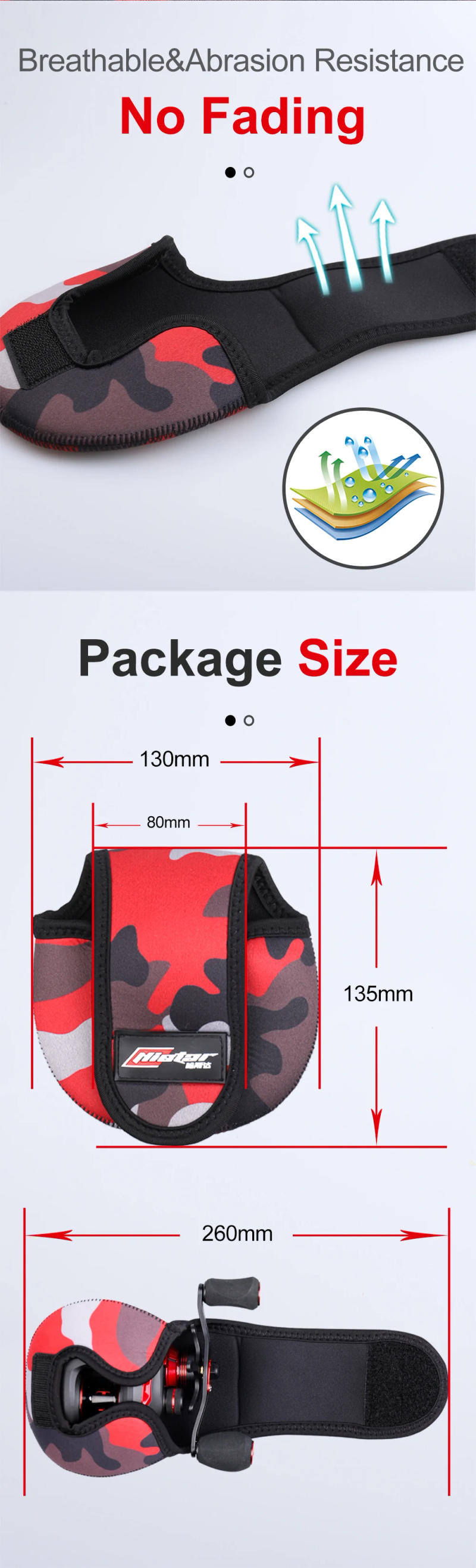 Description Picture 6 of itemHISTAR Ultra Elasticity Adjustable Size Lightweight Widen Sponge High Quality Thicken Fishing Reel Bag