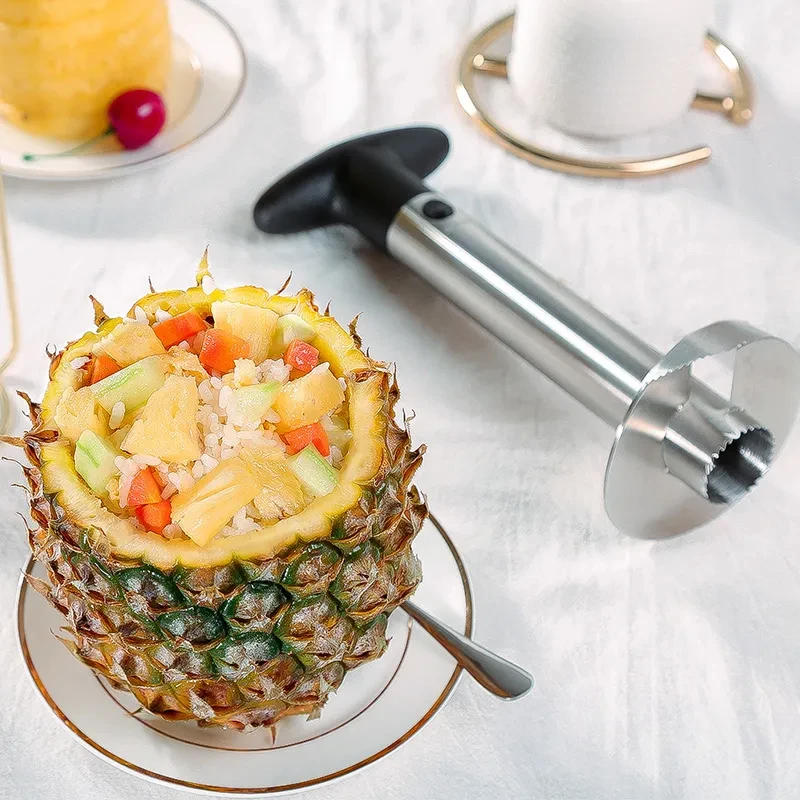 Description Picture 4 of itemStainless Steel Pineapple Silcer Peeler Fruit Corer Slicer Ananas Peeler Cutter Fruit Spiral Cutter Kitchen Tools Accessories