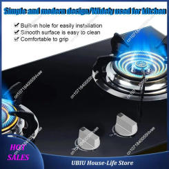 Stove Handle, 6Mm Zinc Alloy Control Knob Oven Switch Universal Silver Gas Stove Control Knob, Suitable For Oven Stove Gas Stove