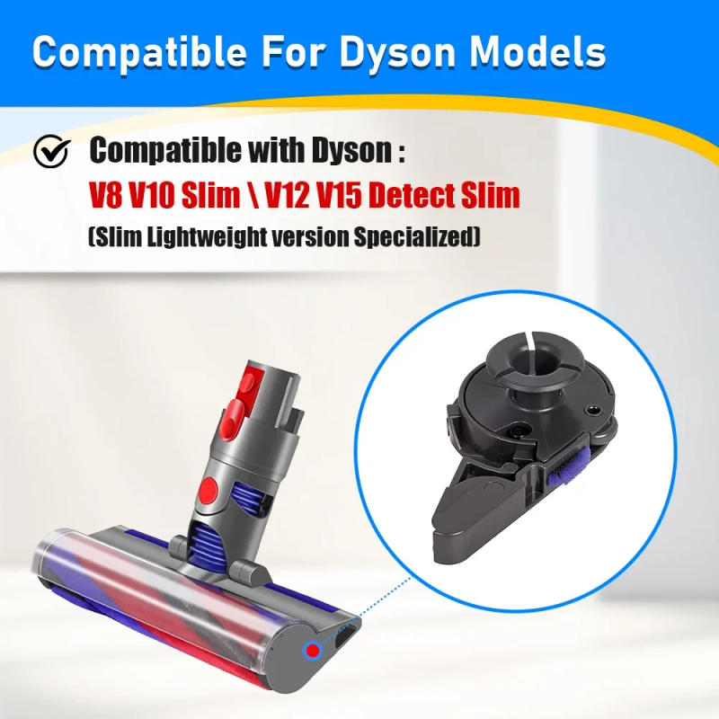 Description Picture 2 of itemRoller Brush Bar End Cap Cover Accessories For Dyson V8 V10 Slim V12 V15 Detect Slim Vacuum Cleaner End Cap Left Side CoverPart