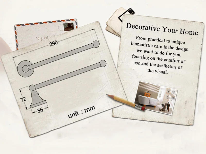 Description Picture 4 of itemBathroom Accessories Antique Brass Wall Mounted Toilet Paper Holder Towel Ring Robe Coat Hook Bathroom Hardware Set