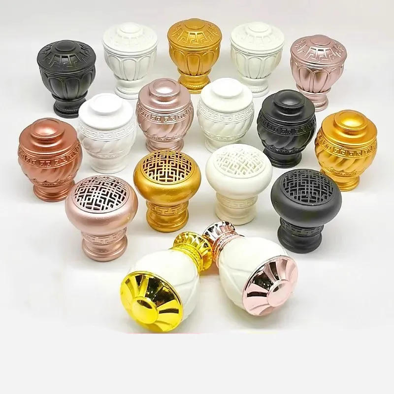 Description Picture 2 of item2pcs European Curtain Rod Decorative Head Roman Rod Seal Decorative Curtain Rod Bracket Home Decoration Hardware Accessories