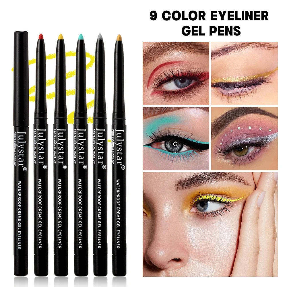 Description Picture 6 of itemColorful Eyeliner Lip Liner Gel Pencil No Smudge Silver Black Pink Easy To Wear Soft Matte Lying Silkworm Eyeliner Pen Cosmetics