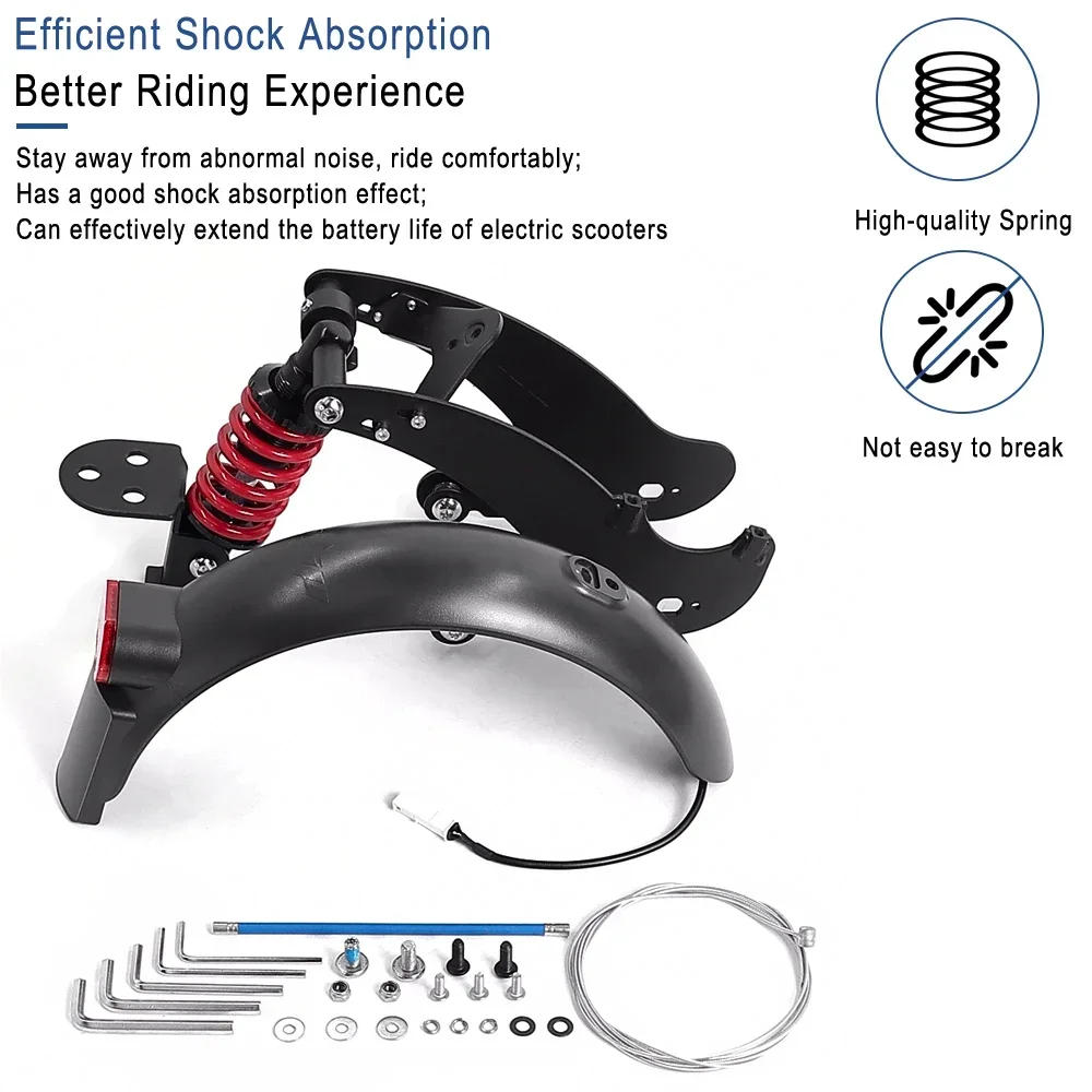 Description Picture 3 of itemFor Iconic Brand KickScooter Mi3 Electric Scooter Modifited Rear Suspension Kit Rear Shock Absorption Fender Light Accessories