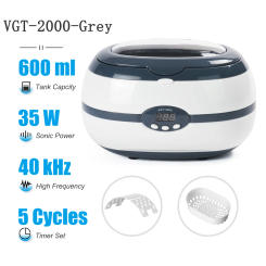 220V EU Plug 600ml GTSONIC Ultrasonic Cleaner Bath Ultrasounic Degas For Watches Contact Lens Glasses Denture Teeth Makeup Razor