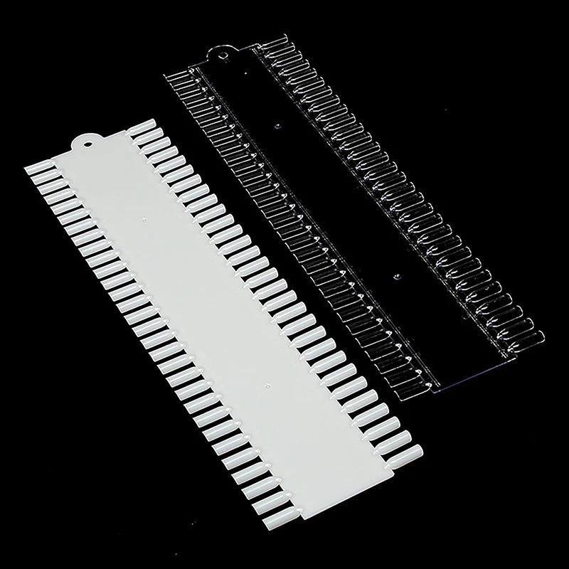 Description Picture 2 of item60Pcs/set False Nail Tips Nail Polish Palette Stand Show Tools Flat-Bottom Manicure Solid Plastics Nail Art Display Tools