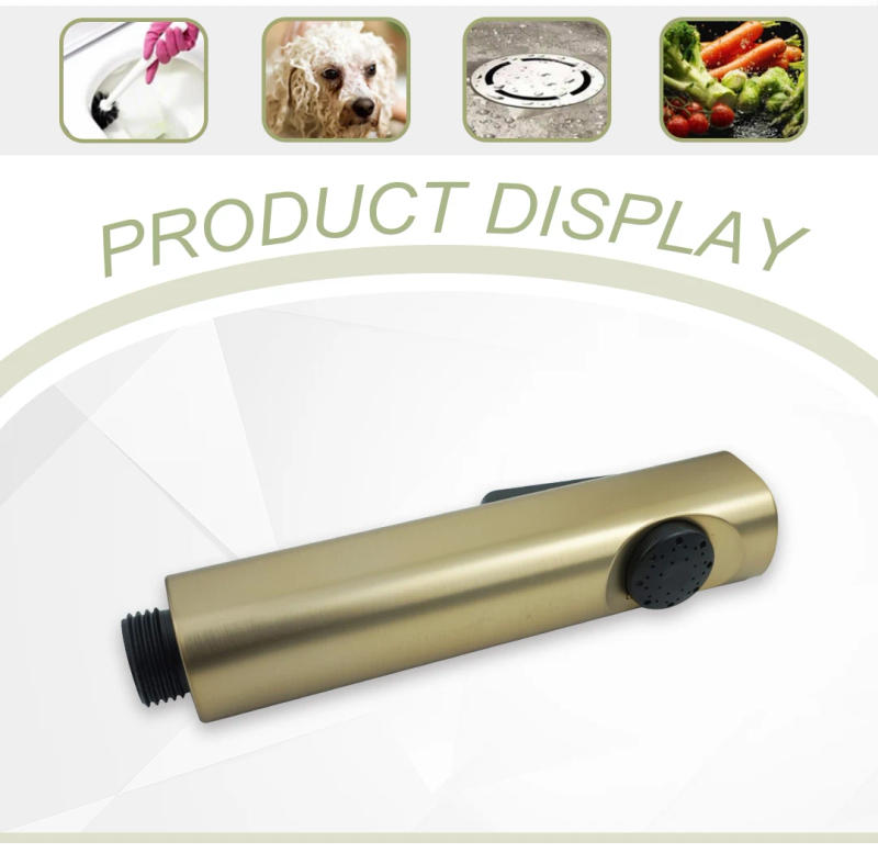 Description Picture 3 of itemToilet Partner Bidet Faucet Set Wall-Mounted Brass One-In-Two-Out Angle Valve ABS High-Pressure Flushing Black Toilet Spray Gun