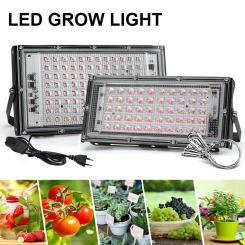 Full Spectrum LED Grow Light Phyto Lamp AC 220V 50W 100W 200W 300W With EU Plug For Greenhouse Hydroponic Plant Growth Lighting