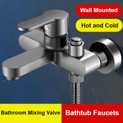 Bathtub Faucets Wall Mounted Bathroom Faucets Mixer Valve Shower Set Hot and Cold Water Tap Household Shower Faucet