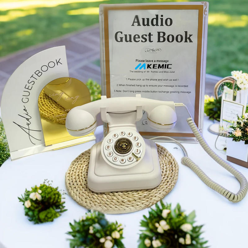Description Picture 4 of itemAudio Guestbook Wedding phone Party Gathering Audio Message Book Wedding Telephone Record Audio Guestbook Telephone
