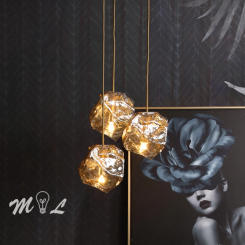 Post Modern Lava Lamp Irregular Glass Pendant Light Home Deco Dining Room Lights Kitchen Fixtures Living Room Pendant Luminaire