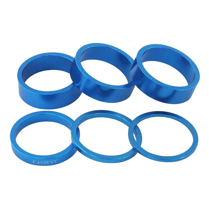 Description Picture 6 of item6pcs/set Aluminum Alloy Bike Headset Washer Mountain Bicycle Front Fork Washer Bike Stem Handlebar Spacers Ring Gasket