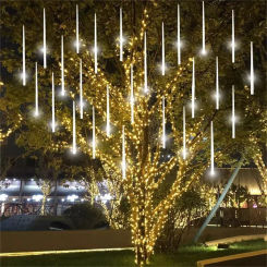 32/24/12 Tubes 30/50cm LED Meteor Shower Fairy String Garland Curtain Lights Christmas Decor Outdoor Wedding Street Garden Decor