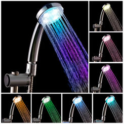 LED Battery-free Colorful Luminous Shower Head Bathroom Handheld Self-changing Color Cycle Luminous Shower