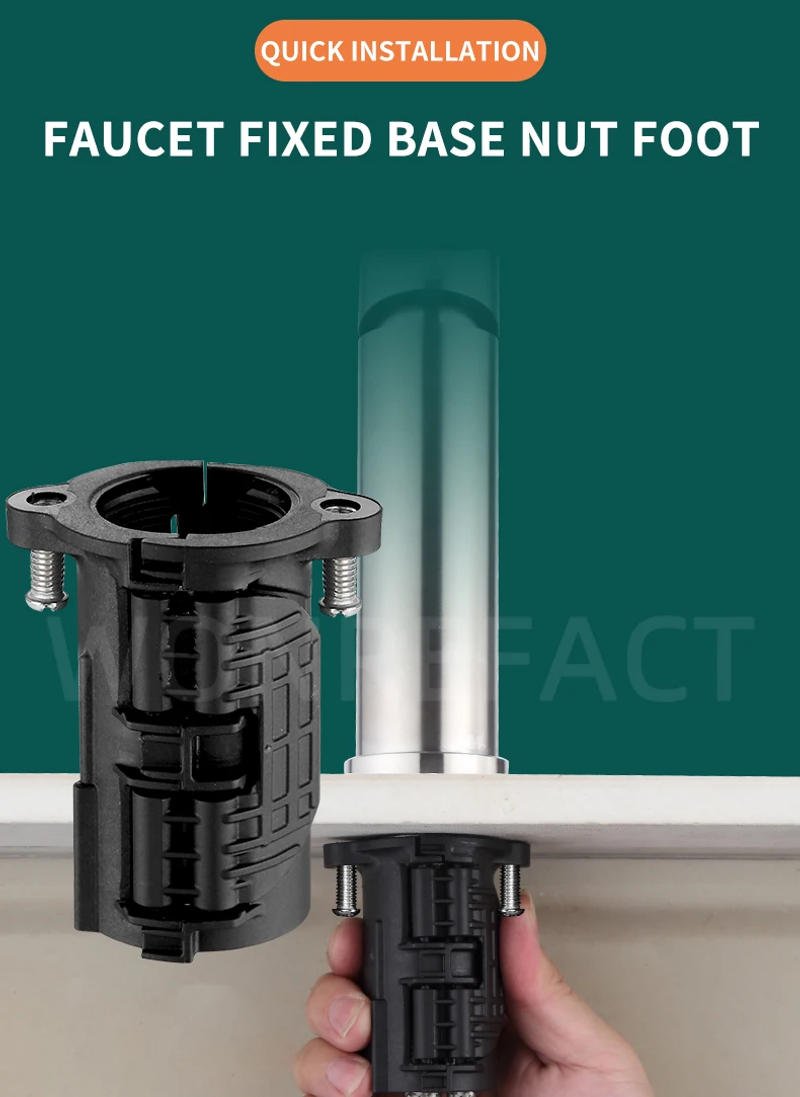 Description Picture 2 of itemKitchen Sink Faucet Fixed Base Nut Foot Accessories Bathroom Basin Pipe Quick Installation Repair Tool Faucet Sink Accessories