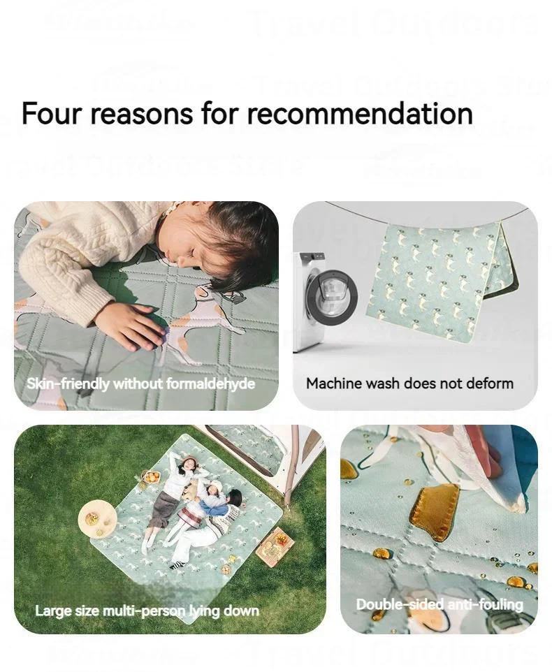 Description Picture 3 of itemUltrasonic camping mat Outdoor picnic thickened moisture-proof mat Machine washable