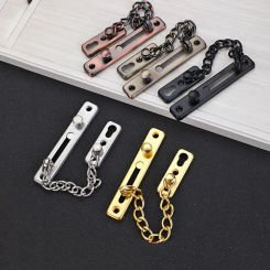 Useful Stainless Steel Door Chain Lock Anti-theft Security Door Inner Latch Buckle Sliding Fastener Hardware Accessories