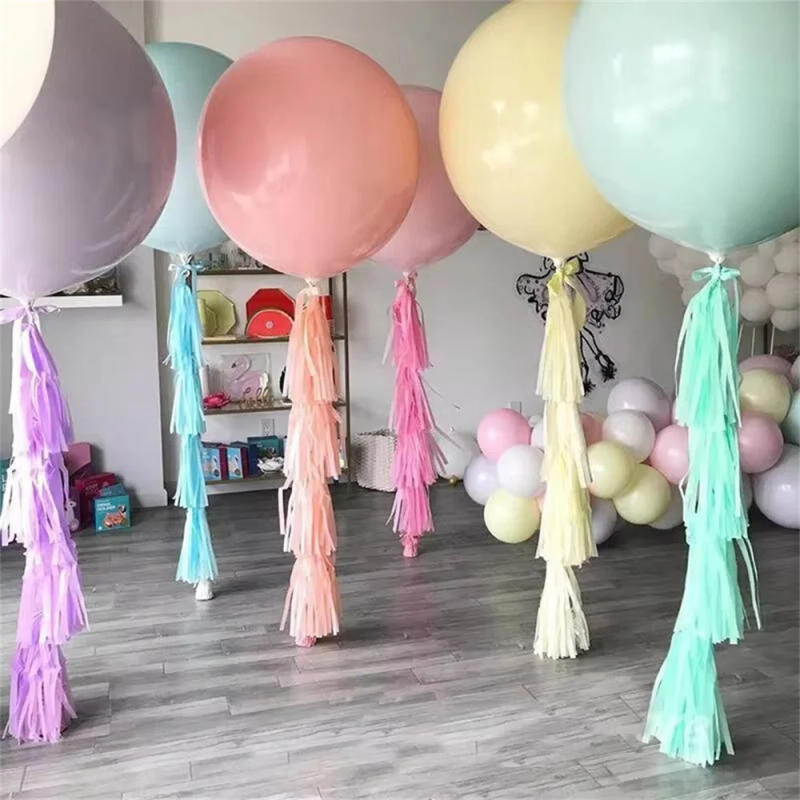 Description Picture 2 of item2PCS/packs 18 inch Macaron Pastel Balloons Jumbo Big Engagement Wedding Decoration Happy Birthday Air Candy Matte Balon