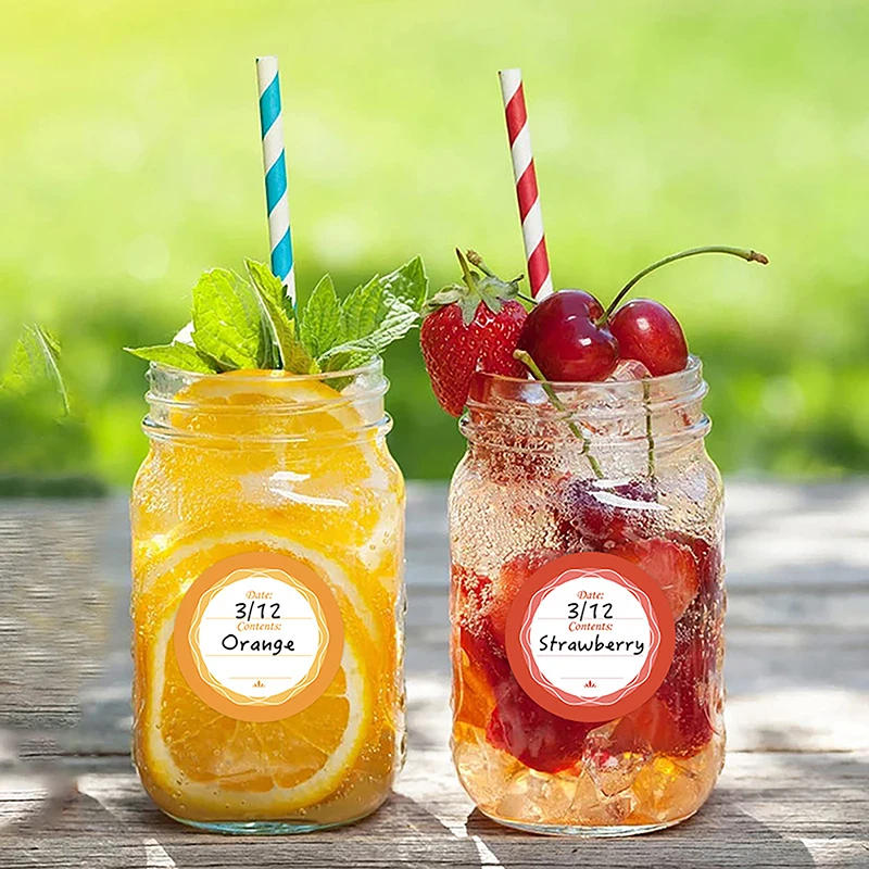 Description Picture 4 of itemSpice Label Stickers Round Can Labels Stickers For Cans Jar Lids Colorful Self-Adhesive Waterproof Stickers Removable Date Label