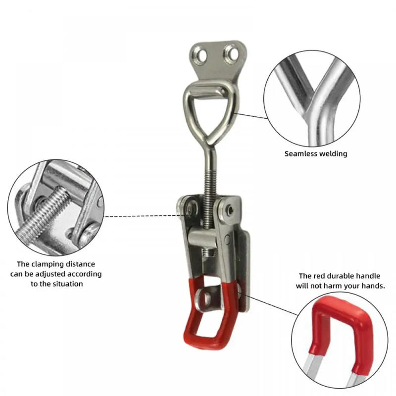 Description Picture 5 of itemAdjustable Cabinet Boxes Lever Handle Lock Hasp Toggle Catch Toggle Clamp For Sliding Door Furniture Hardware