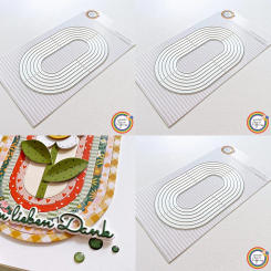 Concentric Ovals Die Set for DIY Scrapbooking 2024 Crafts Dies Maker Photo Album Template Handmade Decoration