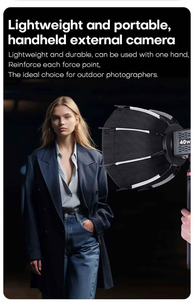 Description Picture 6 of itemDesiontal 30cm Octagonal Softbox Mini Bowens Mount Quick Release Honeycomb Grid Softbox for ZU60 or M60 COB Fill Light Studio