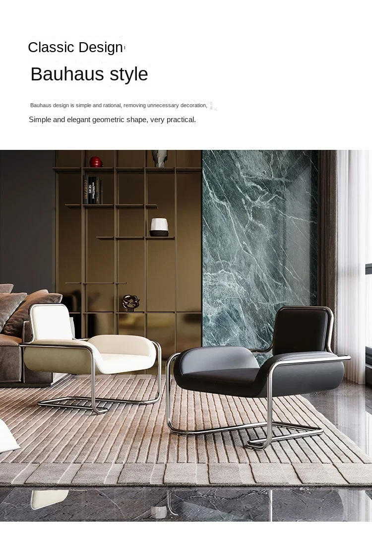 Description Picture 6 of itemMiddle Ancient Nordic Design Stainless Steel Dining Chair Furniture Lounge Home Chairs Sofa Armchair Sillas Comedor Living Room