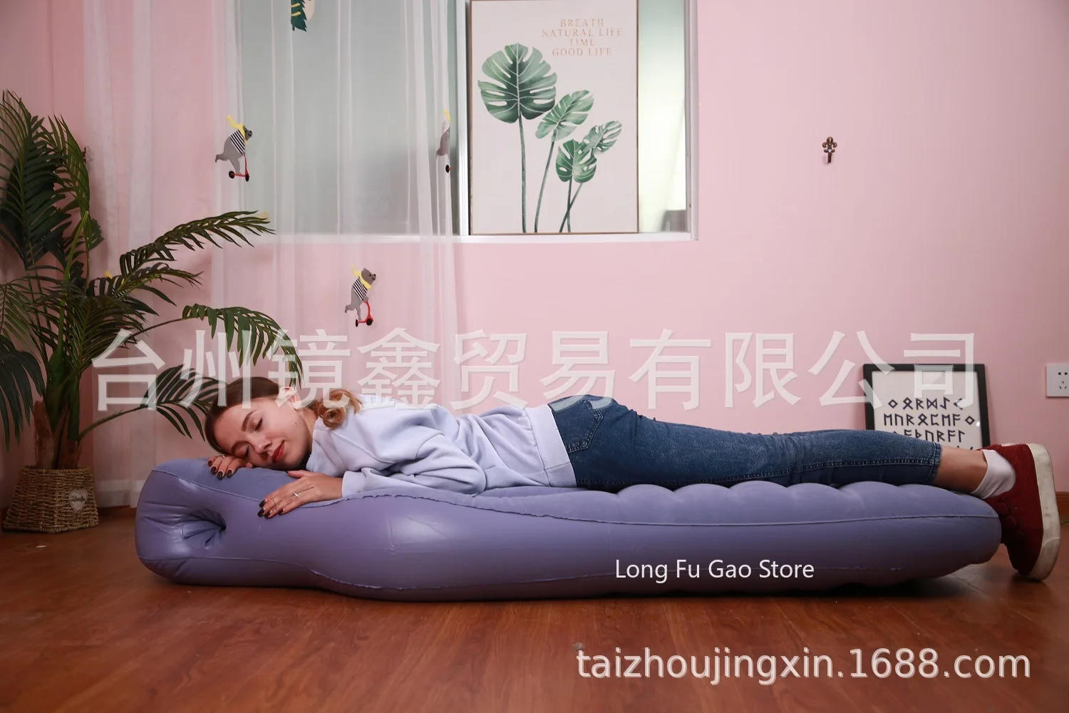 Description Picture 6 of itemYoga Mat for Pregnant Women Comfortable Flocking PVC Inflatable Mattress with Hole Exercise Home Sports Gym Fitness Pilates Pads