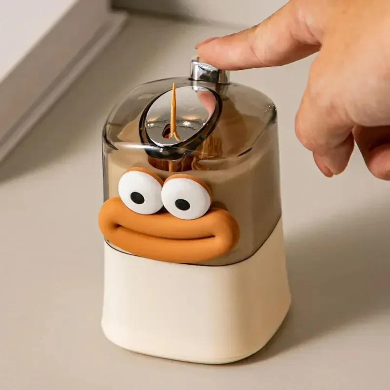 Description Picture 3 of itemCreative Toothpick Storage Box Automatic Pop-up Portable Toothpick Box Home Living Room Dining Room Push-type Toothpick Holder